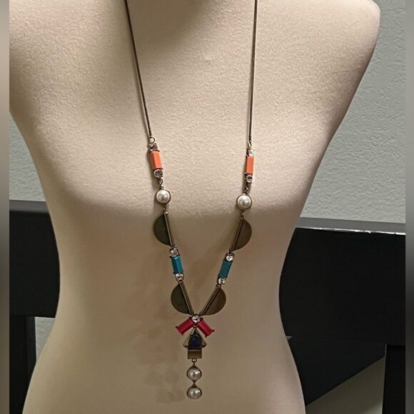 Premier Designs “Pop Art” Colorful Geometric Pendant Necklace #PDNK2 - Picture 1 of 8